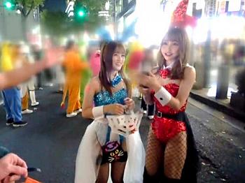 [ナンパ]素人美尻で渋谷を威圧美少女2匹がえちえちなカッコで視線集める乳首は勃起しちゃうからクビレに感動