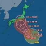 台風7号さん、日本のど真ん中に直撃しそう
