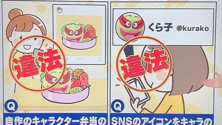 【画像】キャラ弁のネット投稿、違法になるwwwwwwwwwwwww