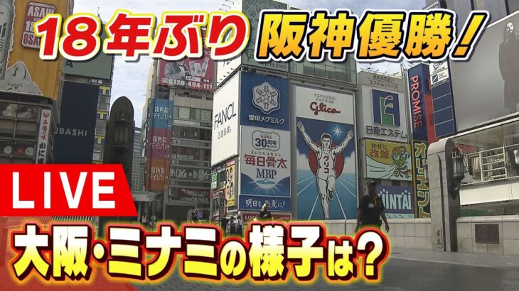 【動画】阪神優勝で道頓堀が大パニックにｗｗｗｗｗ