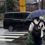 【動画】ドライバーさん、大雨で赤ちゃんを抱いたお母さんを無視して走行してしまう
